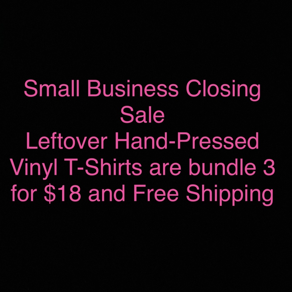 Hand-Pressed Vinyl T-Shirts Bundle